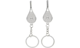 Resim Guangdong Spirit Tenis Raketi Kolyeton Anahtarlık Yüzük 2 Parça 