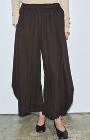Resim Dokulu Geniş Paça Pantolon - XS 