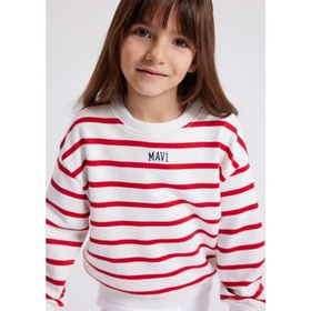 Resim Mavi Logo Baskılı Kız Çocuk Sweatshirt (M7S10038-82054) 