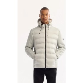 Resim AVVA Erkek Gri Kapüşonlu Su İtici Rüzgar Geçirmez -5°C Dayanıklı Şişme Comfort Fit Mont A52Y6155 