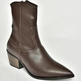 Resim fox SHOES T356654109 Sivri Burunlu Kalın Topuklu Kadın Bot 