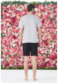 Resim Remsa Erkek Şort Tshirt Pijama Takımı 25252 Gri Gri02 