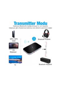 Resim Polham 2in1 Tv, Pc, Hoparlör İçin Ses İletme Ve Ses Alıcı Receiver Transmitter Adaptör, Bataryalı 