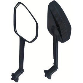 Resim Xuweiwei Black- 8mm Motorcycle Arka Aynaları 2 Adet Cafe Racer Bobber Dayanıklı Demir Yapı 