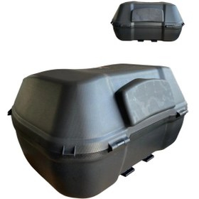 Resim Genel Markalar 52 Litre Motosiklet Çantası Topcase Çift Kask Alır Tien Sırt Dayama Pedli Otomatik Kilitli Supermto 