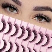 Resim 10 Çift Fluffy & Natural-Looking Sahte Kirpikler - Kalın Hacim D Kıvır, Başlangıç ​​Seviyesi Dostu, Yeniden Kullanılabilir, Hafif ve Hacimli, Dramatik Göz Makyajı için Kolayca Uygulanan Sahte Kirpik Paketi, Her Gün Makyaj | Doğal Görünüm Kirpikleri | Dayanıklı Makyaj, Kirpik Aksesuarları 