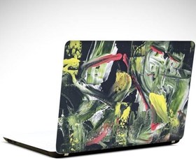 Resim Yeşil Renkler Soyut Laptop Sticker 15.6 inch (38X27CM) 