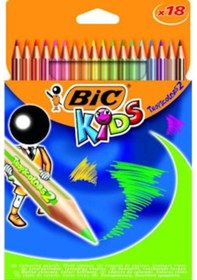 Resim Bic Kids Tropicolors Kuru Boya Kalemi 18 Renk 