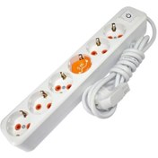 Resim Skygo Asel 6'lı Grup Priz Anahtarlı 5mt 