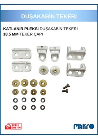 Resim Bella Katlanır Duşakabin Tekeri Beyaz Beyaz 