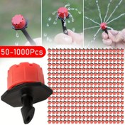 Resim 50-1000 Adet Ayarlanabilir Bahçe Sulama Damlatıcıları, 1/4 İnç Sivri Uçlu Damla Yayıcı, 360 Derece Sulama Yağmurlama Başlıkları, Tıkanmaya Karşı, 4/7mm Bahçe Sulama Sistemi için, Kırmızı Nozul, Plastik Malzeme, Balkon, Bahçe, Sera için Mikro Damla 