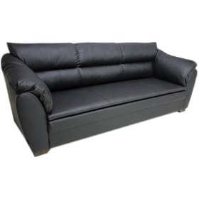 Resim Deri Üçlü Ofis Kanepesi Ps Cafe Koltuğu Model İsmi: Rooza Siyah 
