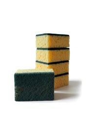 Resim Technow Softtex Çift Taraflı Çizmez Ekonomik Mercan Bulaşık Sünger 4 Adet 