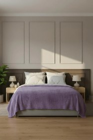 Resim Pufina 200x220 Çift Kişilik Tavşan Tüyü Battaniye Kül Moru 