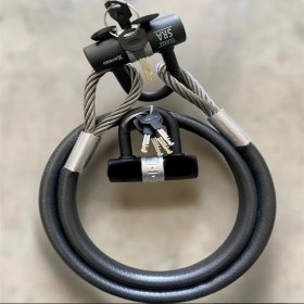Resim Motorsiklet 2 Metre 10 mm Kesilmez Çelik Halat Motosiklet Bağlama Halatı Zincir Çelik Disk Kilidi 1 Adet 