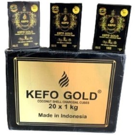 Resim KEFO GOLD Kömür (20x1kg Nargile Kömürü) 1 Koli 20 Paket 