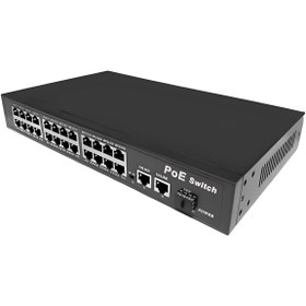 Resim Anunnaki 10324KE 24 Port PoE Switch | 400W | 2GE Gigabit Uplink +1SFP | 250m Extend IP Kamera Uyumlu 