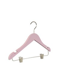 Resim Nyn Ahşap 3-7 Yaş Mandallı Çocuk Askısı Pembe Renk 16 Adet Pembe 