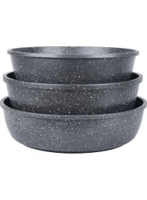 Resim Thermoad Gri Alüminyum Fırın Tepsisi 28 x 30 x 32 cm Yuvarlak Şekil ve Hafiflik Avantajı 