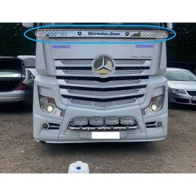 Resim TIRMARKET Mercedes Actros 1845 Mp4 - Mp5 "mercedes Benz" Yazılı Borulu Sineklik Kromu. 