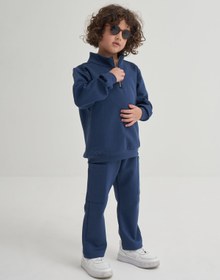 Resim Unisex Çocuk İnterlok Pantolon Lacivert - 6-7 Yaş 