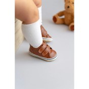 Resim First Step Kahverengi Erkek Bebek Cırt Cırtlı Patik AYAKKABI-G-2353 