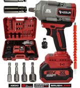 Resim Assur ASR243 21V Çift Akü 1100NM Somun Sıkma Sökme Kırmızı 