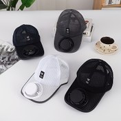 Resim 1 adet Kadın Beyzbol Şapkası, USB Şarjlı Fan Şapka, Üç Ayarlanabilir Rüzgar Hızı, Ayarlanabilir Moda Açık Hava Şapkası, Uzun Kenarlıklı ve USB Şarjlı Fan, Unisex, Yaz Seyahati için Gerekli 