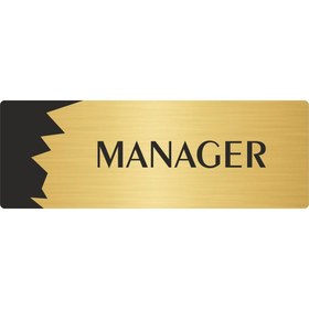 Resim Özarslan Dizayn Metal Departman Kapı İsimliği, Yönlendirme levhası Manager 10X20 Cm Altın Renk 