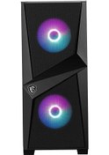 Resim Msı Mag Forge 100r Temperlı Cam Argb Psu Yok 2x120mm 1x120mm Gamıng Bilgisayar Kasası Siyah 