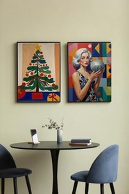 Resim 512 STORE Modern Salon Duvar Poster Noel Woman, 4123e312412e12 