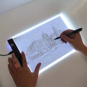 Resim A2/A3/A4/A5 Kopya Tahtası Üç Katmanlı Ayarlanabilir Led Işık Ped Göz Koruma Daha Kolay Çizim Tahtası Ped İzleme Işık Kutusu Taş Boyama İçin Şükran Günü, Yılbaşı Hediyesi Paskalya Hediyesi -kış, yeni yıl 