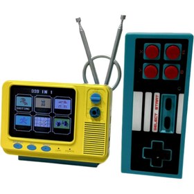 Resim Ozmik Mini TV tarzı 3.0 inç büyük ekran Retro oyun konsolu dahili Gamepad 