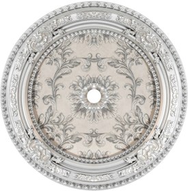 Resim Genel Markalar 90x90 OVAL GÜMÜŞ RENK SARAY TAVAN GÖBEK 