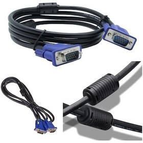 Resim Vga Monitör Projeksiyon Ekran Görüntü Kablosu Çift Filtreli 1.5M 