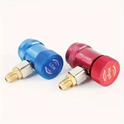 Resim R1234YF Soğutucu H/L Araba Hızlı Bağlayıcı Adaptörü, Toprak için, for Land for rover için, for Jaguar için Hava Koşulu Soğutucu Ayarlanabilir Çok Fonksiyonlu Ölçüm 