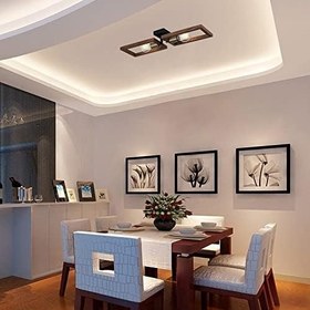 Resim Lucea Era 2 Li Antik Lak/Siyah Plafonyer 2XE27 