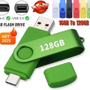 Resim Çift Amaçlı USB Flash Sürücü - 16GB, 60GB ve 100GB'de Mevcut, USB 2.0 ve Type-C Özelliklerine Sahip, OTG Uyumlu Bellek Çubuğu, Bilgisayarlarla Kullanım İçin. 