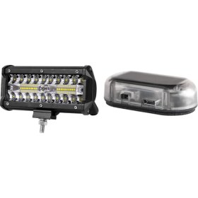 Resim Explosion1 7 Inç 120W Combo LED Işık Çubukları Spot Taşkın Işın ve Araba Güneş Gücü Simüle Kukla Alarm Uyarısı Hırsızlık Önleme Işığı (Yurt Dışından) 