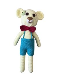 Resim Amigurumi Tulumlu Ayı 