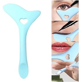 Resim Moveevo Silikon Eyeliner Yardımcısı - 1 Adet Eyeliner Şablonu Tekrar Kullanılabilir Silikon Eyeliner Aracı Maskara Çizim Aracı 