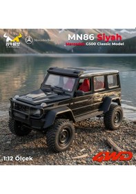 Resim Mn Model Mn86 1/12 G-wagon Mercedes G500 4wd Rc Crawler Offroad Uzaktan Kumandalı Araba Arazi Aracı Rc Model Car Truck Rtr Siyah+dahili Işık Seti Mn-86 