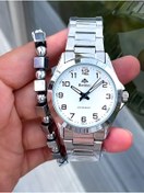 Resim Bentini YENİ SEZON GÜMÜŞ RENK ÇELİK KORDON ERKEK KOL SAATİ VE BİLEKLİK BABALAR GÜNÜ SEVGİLİLER GÜNÜ HEDİYESİ 