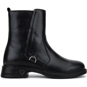 Resim Tamer Tanca Kadın Hakiki Deri Siyah Deri Topuklu Bot 1065 3450 Bn Bot Sk25-26 Sıyah Dr Siyah 