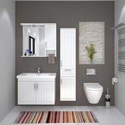 Resim DENKO LOTUS SERİSİ 60 cm MDF BANYO DOLABI 