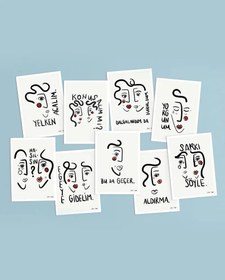 Resim Konuşan Portreler Aldırma 9'lu Kartpostal Serisi 