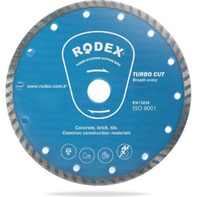 Resim Rodex Ultra Slım Turbo Elmas Testere Tuğla Granit Mermer Kesme Kesici Diski 180 mm 