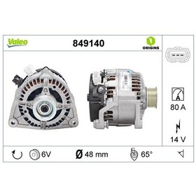 Resim VALEO 849140 Alternatör Focus 1064384-98Ab10300Da-98Ab10300Db-98Ab10300Dd-98Ab10300Dc-1215770-1070804-1136328-1144181-98Ab10300Dh 