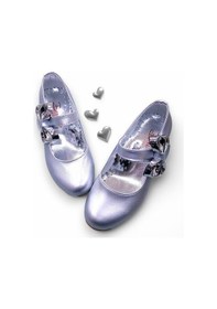 Resim Beebron Ortopedik Topuklu Abiye Kız Çocuk Ayakkabı Glossy Series Abiayk2401 Baby Silver Gümüş 
