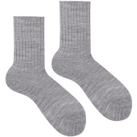 Resim Ozzy Socks Soft Touch Kışlık Kadın Yünlü Uyku Çorabı Gri Melanj 